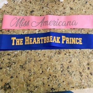 Miss Americana & The Heartbreak Prince TAYLOR SWIFT ERAS CONCERT COUPLES SASHES